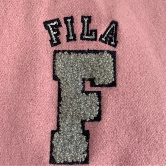 Fila Girls Reversible Hooded Varsity Wool Blend Puffy Quilted Jacket Zip-Up Sz L - Picture 6 of 16